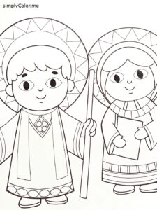 Saints coloring sheet