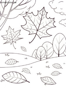 Simple fall coloring sheet
