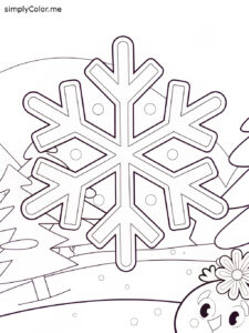 Snowflake coloring page free Snowflake coloring page free