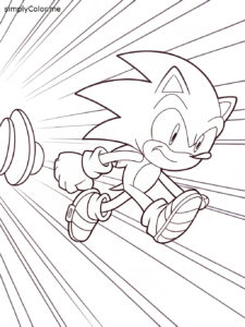 Sonic boom coloring page