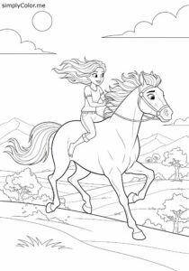 Spirit Riding Free Lucky and Spirit wild gallop coloring page Spirit Riding Free Lucky and Spirit wild gallop coloring page