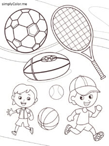 Sports coloring sheet to print Sports coloring sheet to print