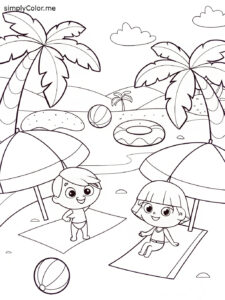 Spring break coloring sheet Spring break coloring sheet