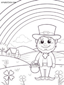 St pattys day coloring sheet