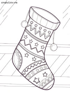Stocking coloring sheet free Stocking coloring sheet free