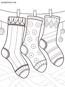 Stockings for coloring Stockings for coloring