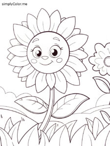 Sunflower coloring sheet printable Sunflower coloring sheet printable