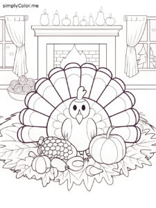 Thanks giving coloring sheet