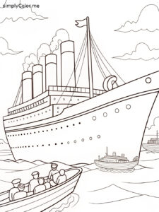 Titanic coloring sheet