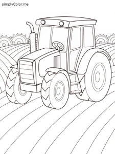 Tractor coloring sheet Tractor coloring sheet
