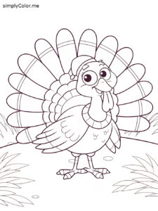 Turkey coloring sheet printable