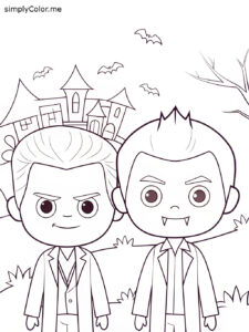 Vampire diaries coloring sheet