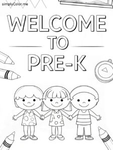 Welcome to prek coloring sheet Welcome to prek coloring sheet