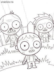 Zombies 2 coloring sheet