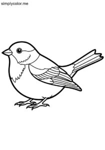 Bunting (Passerina cyanea) coloring page