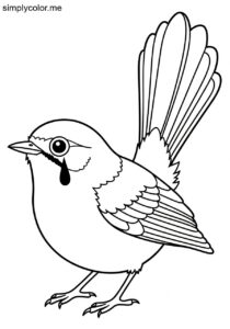 Fan-tailed Warbler (Basileuterus lachrymosus) coloring page Fan-tailed Warbler (Basileuterus lachrymosus) coloring page