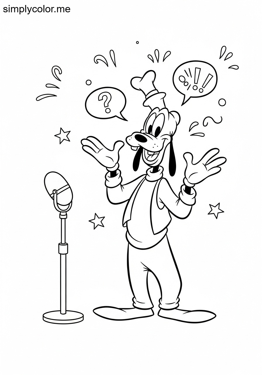Bobby Zimmeruski telling jokes printable coloring sheet for kids