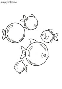 Bubbles being fish printable coloring sheet for kids