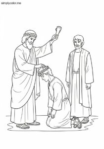 David anointed king of Judah biblical coloring page