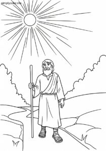 Enoch walking with God biblical coloring page