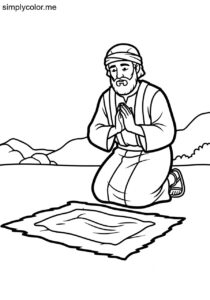 Gideon and the fleece biblical coloring page