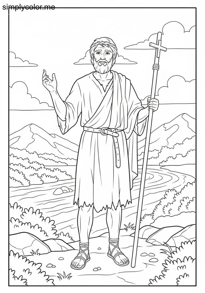 John the Baptist coloring page
