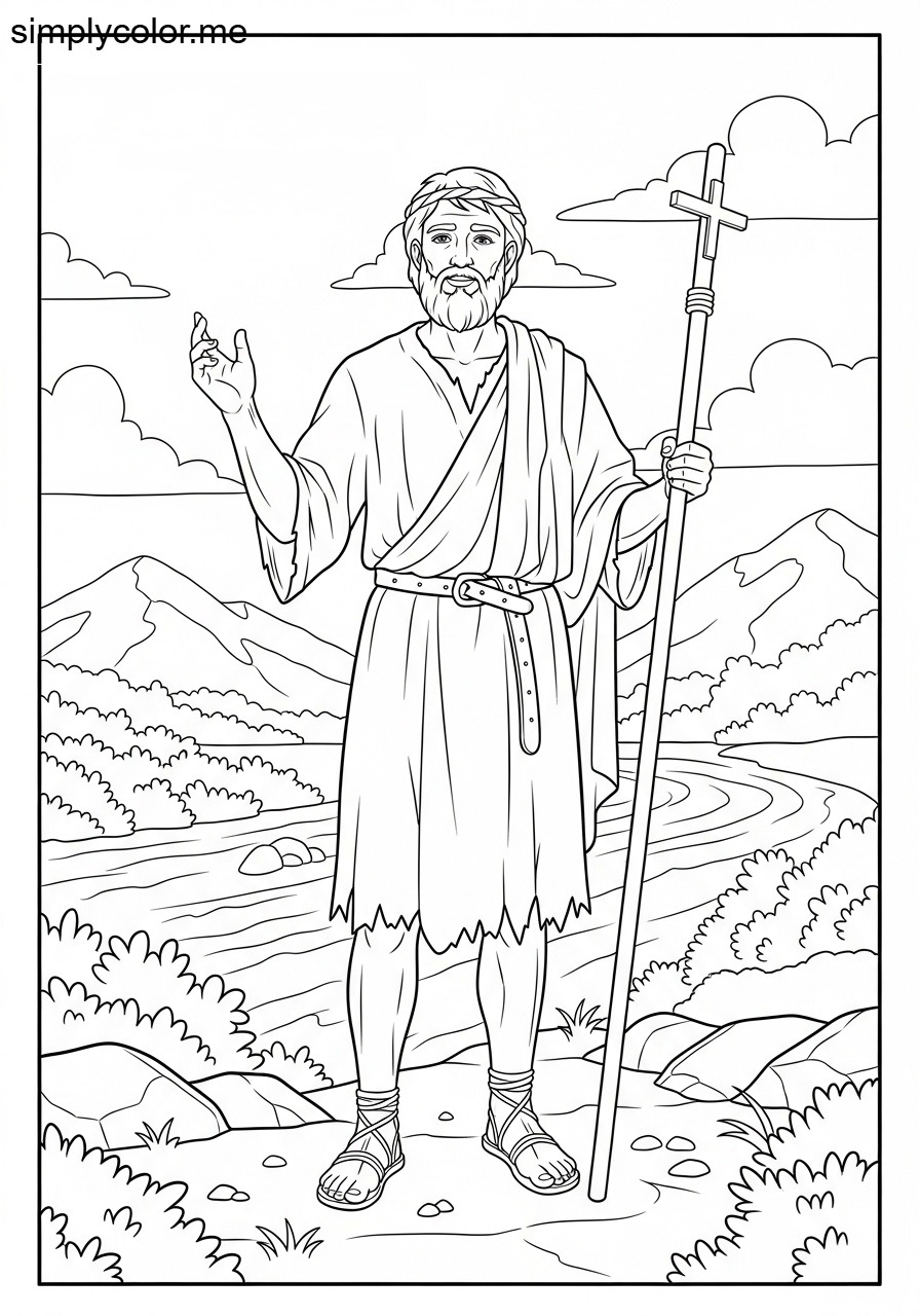 John the Baptist coloring page