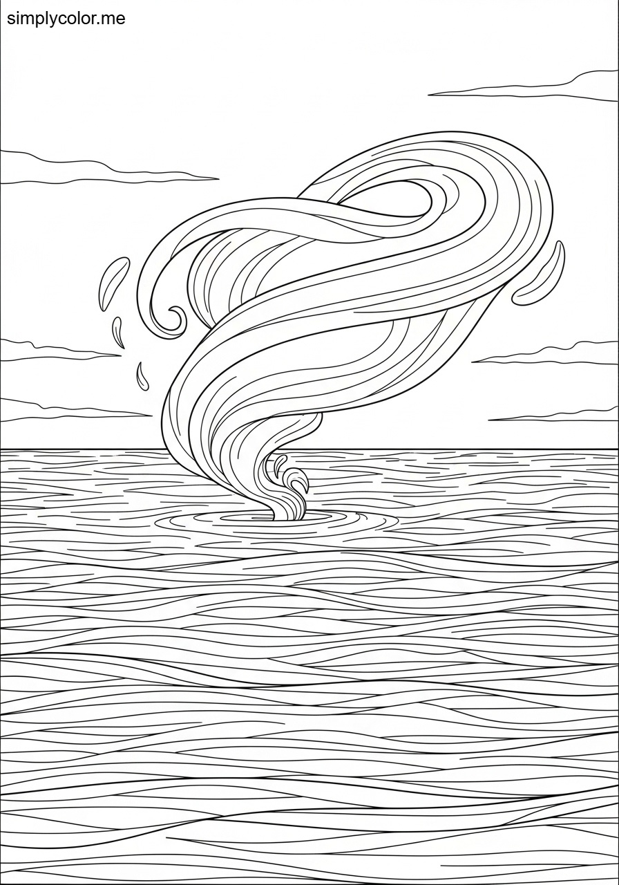 The Spirit of God moving over the waters biblical coloring page