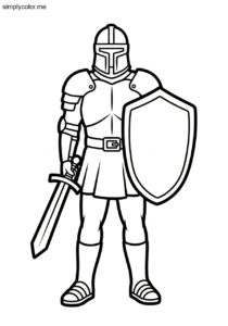 The armor of God biblical coloring page