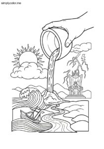 The bowls of God’s wrath biblical coloring page