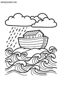 The great flood covering the earth biblical coloring page The great flood covering the earth biblical coloring page