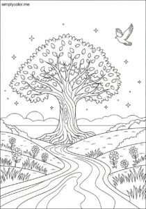 The new heaven and new earth biblical coloring page