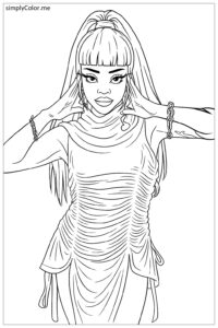 Tkay Maidza coloring page for fans