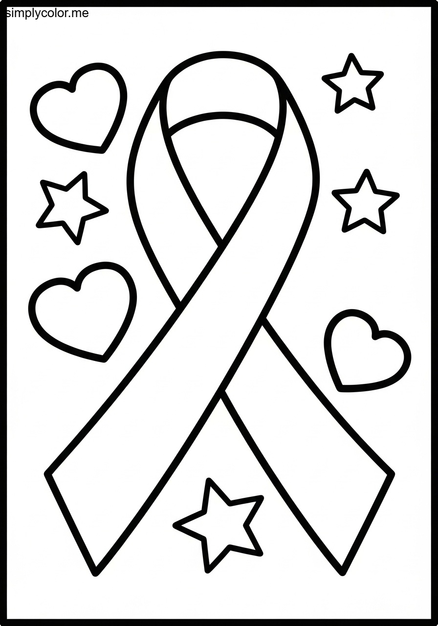 Breast Cancer Awareness coloring page for kids