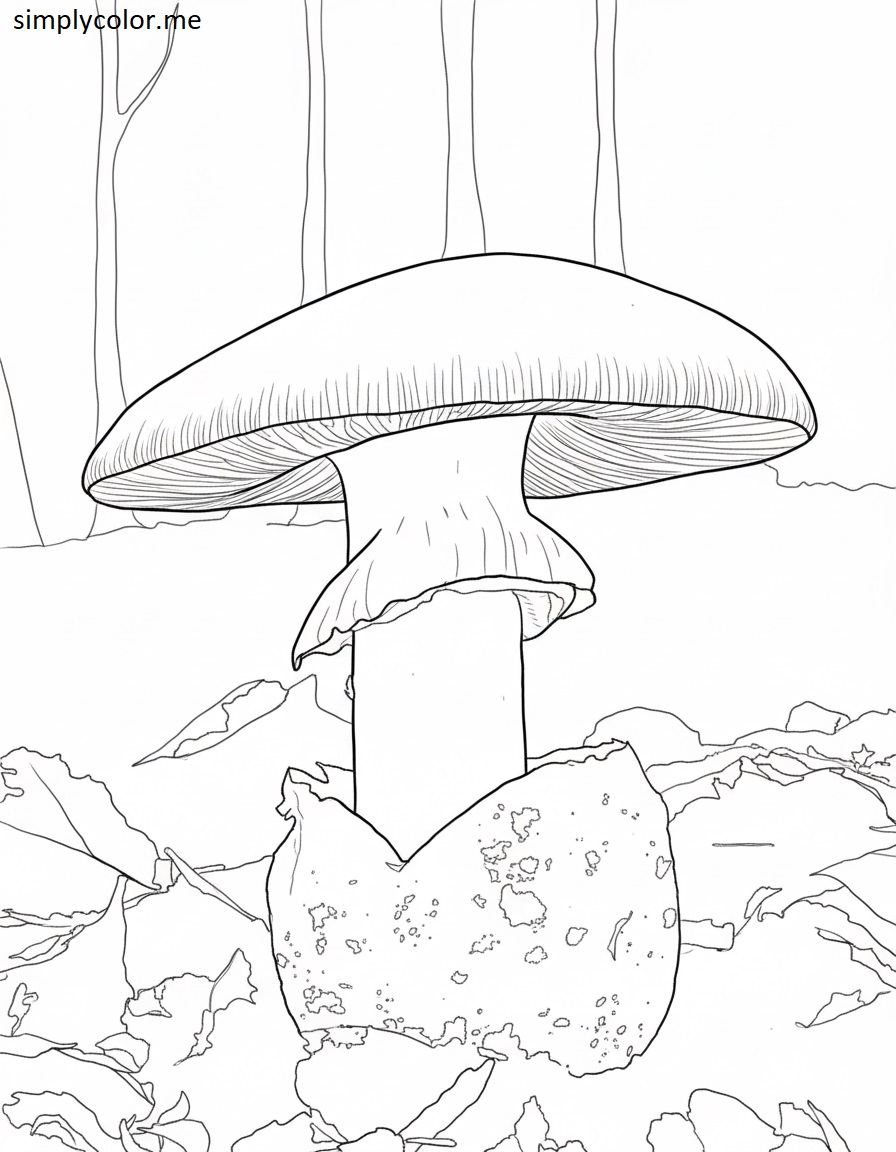 Caesar’s Mushroom (Amanita caesarea) coloring page