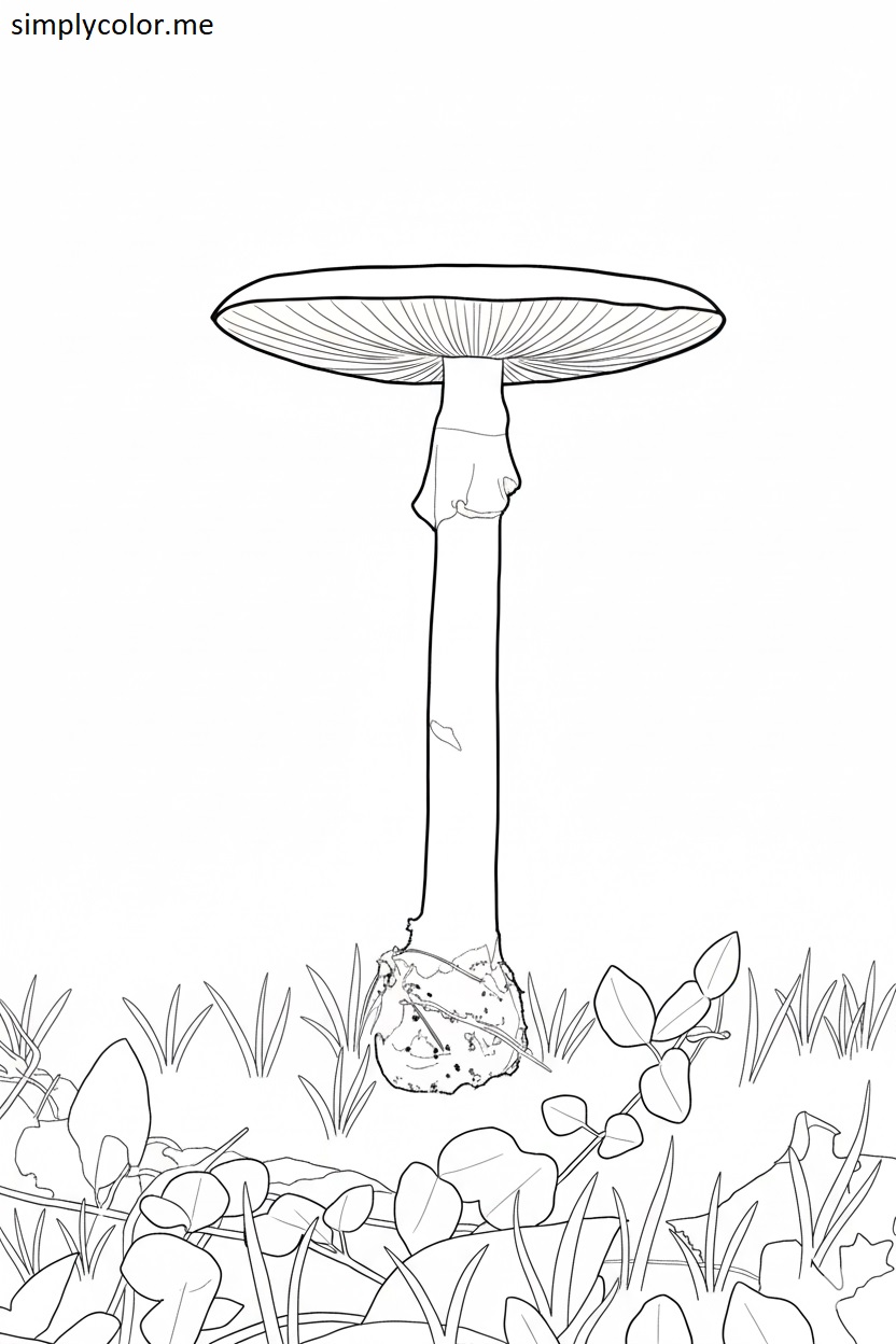 Destroying Angel (Amanita virosa) coloring page