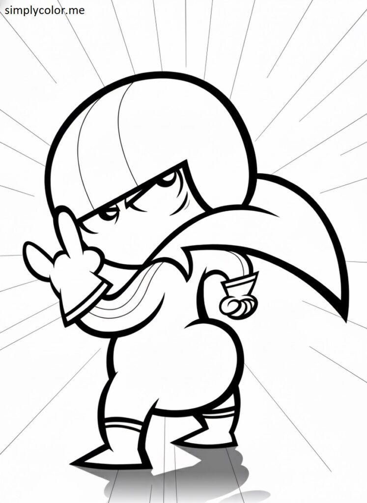 Kick Buttowski coloring page
