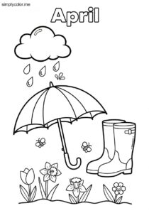 April color page printable for seasonal crafts April color page printable for seasonal crafts