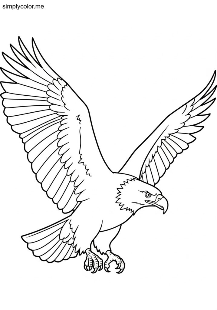 Bald eagle color page american symbol and majestic bird