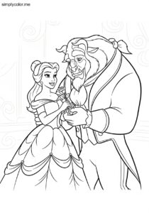 Beauty and the Beast printable coloring page Disney fairy tale