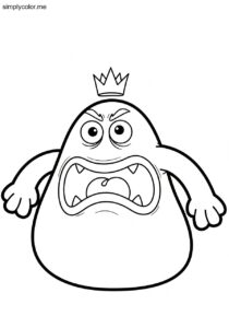 Blue Rainbow Friends coloring page Roblox horror game character