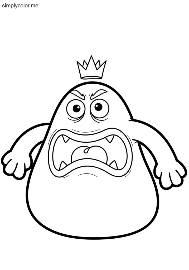 Blue Rainbow Friends coloring page Roblox horror game character