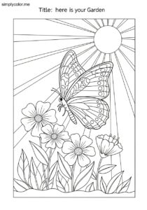 Butterflies coloring page printable beautiful winged insect and garden friend
