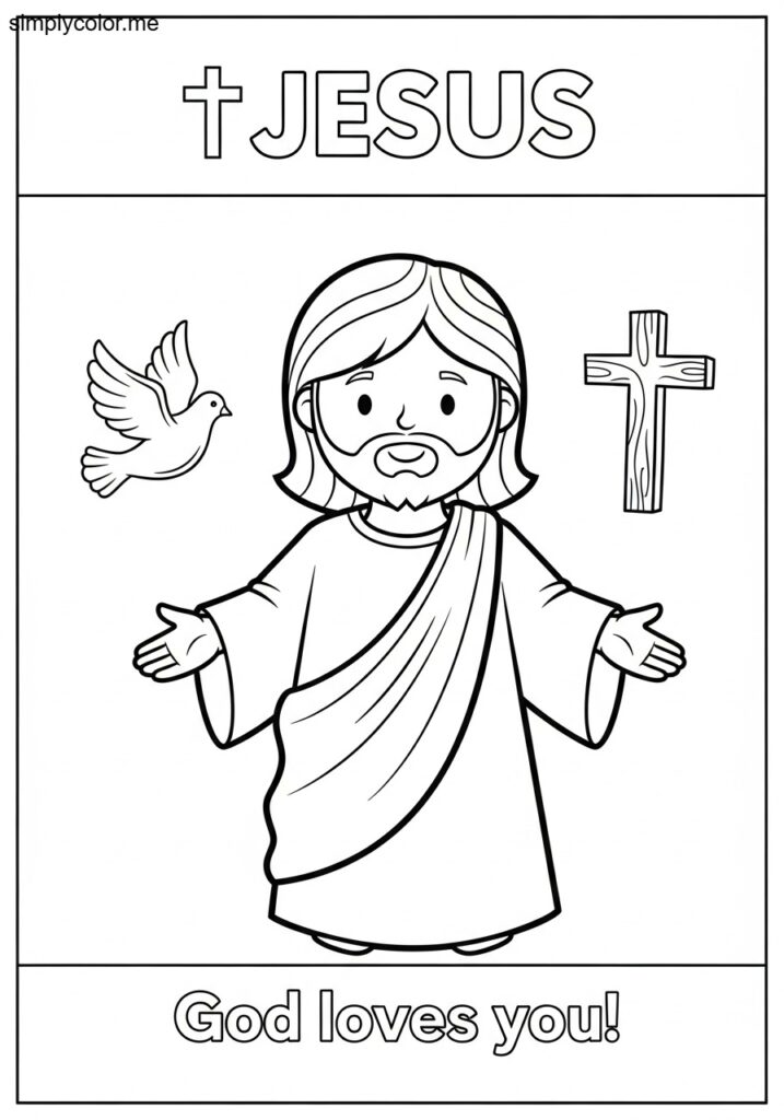 Catholic coloring page religious education sheet for young believer