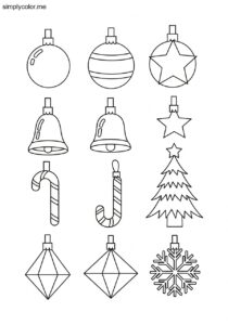 Christmas coloring page ornaments printable for holiday fun