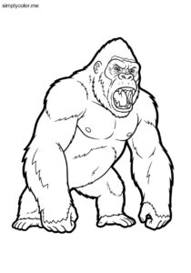 Coloring page King Kong printable for monster movie fans