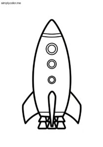 Coloring page rocket ship printable for space lovers