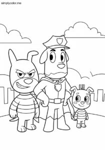 Dog Man coloring page printable for book fans