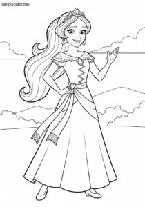 Elena of Avalor coloring page latina princess adventure