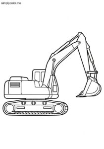 Excavator coloring page printable for construction vehicle lovers Excavator coloring page printable for construction vehicle lovers